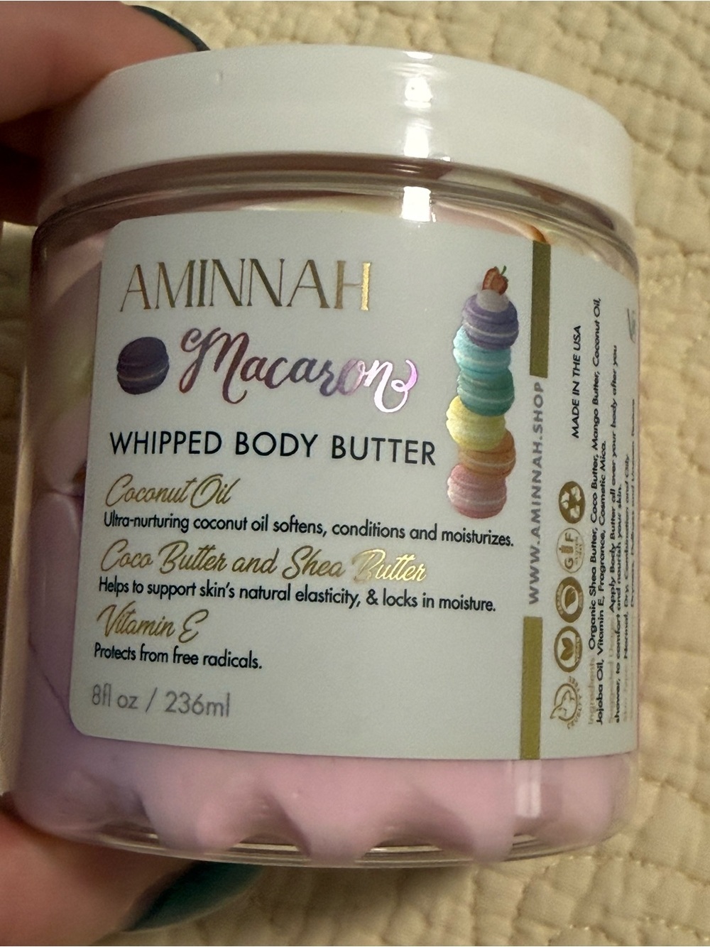 Aminnah “Macaron” Whipped Body Butter! Smells amazing!